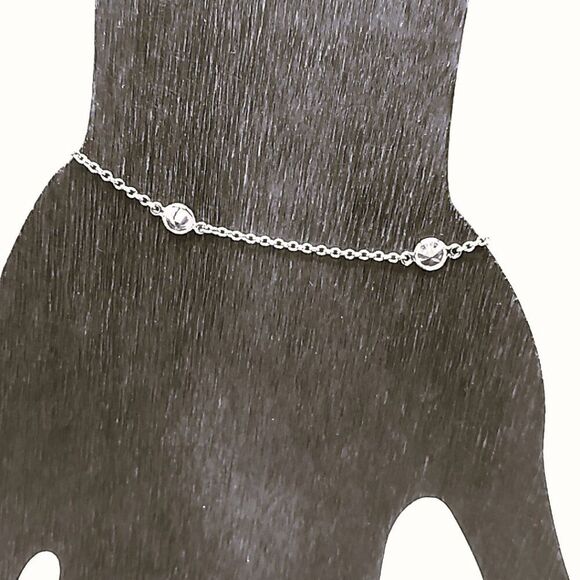 JCM 925 Sterling Silver & Cubic Zirconia (CZ) Dainty Thin Bracelet Sm Wrist NWOT - Picture 13 of 16